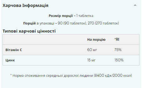 ZINC - 90tabs Myprotein
