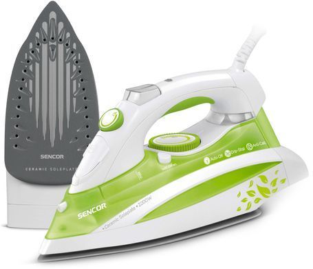 Утюг Sencor, 2200Вт, 380мл, паровой удар -120гр, постоянный пар - 25гр, керам. подошва, зеленый SSI8440GR фото