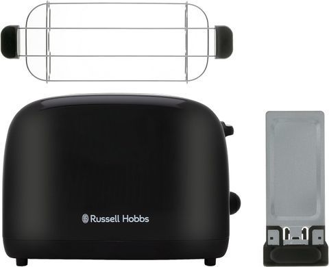 Russell Hobbs Тостер Colours Plus, 1600Вт, нержав., підігрів,разморозка, чорний (370490) 26550-56 фото