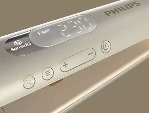 Philips Випрямитель SenseIQ Series 8000, 1800Вт, темп.режимов-14, 120-230С, ионизация, керамика, золотистый BHS838/00 фото