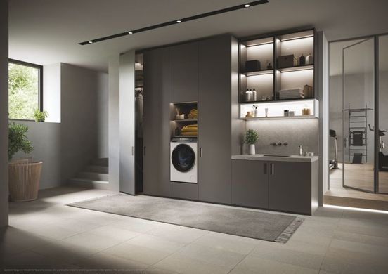 Haier Пральна машина фронтальна, 12кг, 1400, A+++, 60см, дисплей, пара, інвертор, люк чорний, прямий привід, білий (386207) HW120-B14979EUG фото