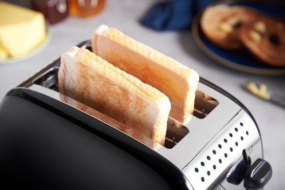 Russell Hobbs Тостер Colours Plus, 1600Вт, нержав., підігрів,разморозка, чорний (370490) 26550-56 фото