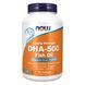 Омега-3 (500 мг) Now Foods DHA-500 Двойная сила 180 капсул