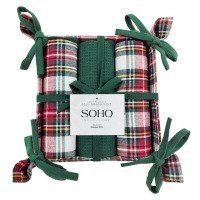 Кухонний текстиль SOHO Наб. руш. 40*60см бавовна 100% Sell Green хліб. 3 шт.