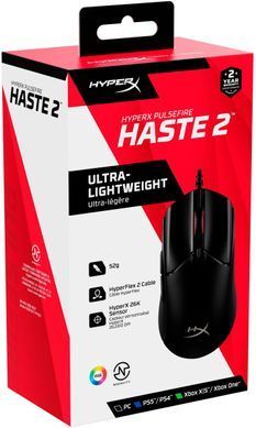 HyperX Мышь Pulsefire Haste 2 USB, Black 6N0A7AA фото