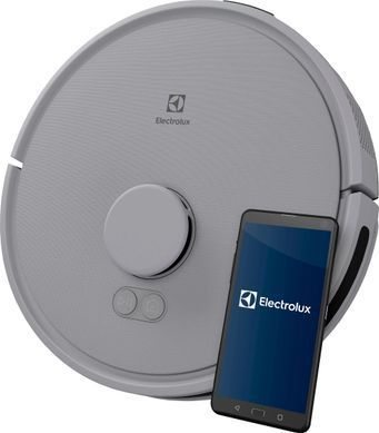 Electrolux Робот-пылесос, h=10см, влажная уборка, конт пыль -0.3л, вода -0.3л, автон. раб. до 140мин, Wi-Fi, серый ER71HW1UG фото