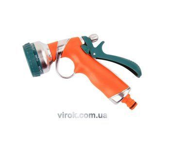 Ороситель-пистолет 8-режимный FLO к шлангу 1/2", TPR-пластик + цинк 89195 фото