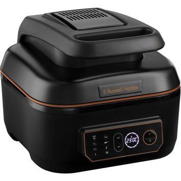 Russell Hobbs Мультипіч SatisFry Air&Grill, 1745Вт, чаша-5.5л, сенсорне керув., алюміній/пластик, чорно-помаранчевий (371125) 26520-56 фото
