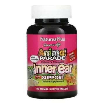 Комплекс для поддержки Внутреннего Уха с К12 Nature's Plus Inner Ear Support Chewable 90 tabs