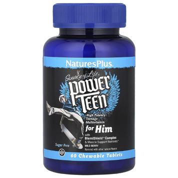 Вітаміни для підлітків, Natures Plus, Power Teen For Him, 60 таблеток