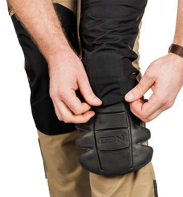 Рабочие брюки NEO TOOLS 81-350-3 Mix&Match Canvas Cordura, бежевые/черные, усиленные L