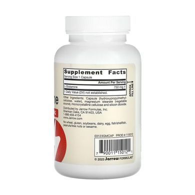 L-Glutamine 750mg- 120 caps Jarrow Formulas