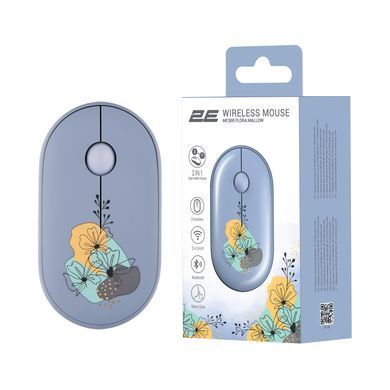 2E Миша MF300 FLORA:MALLOW Silent WL BT, синій (374321) 2E-MF300WFLORABL фото