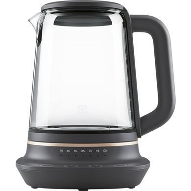Електрочайник Electrolux 1,7л, Strix, скло, заварник, підтримка темп, чорний (351049) E7GK1-8BP фото