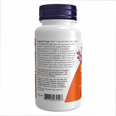 DIM 200 w/Calcium D-Glucarate - 90 vcaps Now Foods