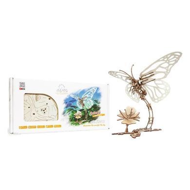 Деревянный механический 3D конструктор Ugears Бабочка (70081) dt_93599 фото