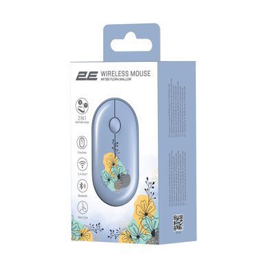 2E Миша MF300 FLORA:MALLOW Silent WL BT, синій (374321) 2E-MF300WFLORABL фото