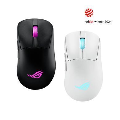 Мышь ASUS ROG Keris II Origin, RGB, USB-A/WL/BT, белый 90MP04A0-BMUA10 фото
