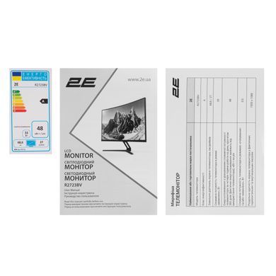 2E Gaming Монітор 27" R2723BV HDMI, DP, VA, 165Hz, 6ms, CURVED, FreeSync (370777) 2E-R2723BV-01.UA фото
