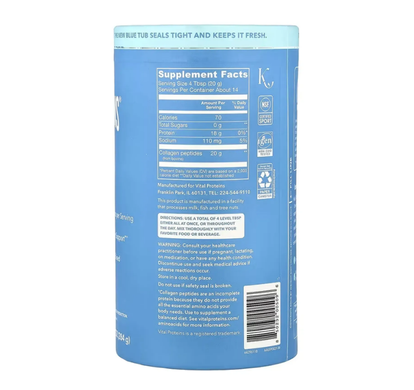 Vital Proteins, пептиды коллагена, с нейтральным вкусом, 284 г