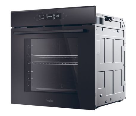 Haier Духовой шкаф электрический, 78л, A++, дисплей, конвекция, пиролиз, телескопические направляющие, черный H6ID25G3YTB фото