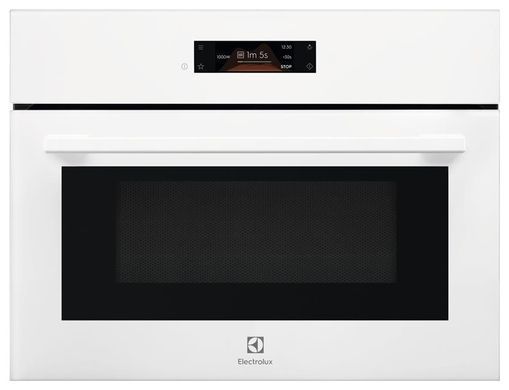 Electrolux Духовой шкаф электрический компактный, 42л, дисплей, конвекция, функция СВЧ, белый EVM8E08V фото