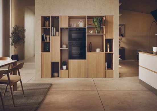Haier Духовой шкаф электрический, 78л, A++, дисплей, конвекция, пиролиз, телескопические направляющие, черный H6ID25G3YTB фото