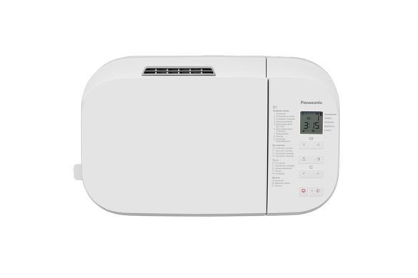 Panasonic Хлібопічка 550Вт, програм-21, макс.вага -1.25кг, форма-прямокутник, пластик, білий (343809) SD-B2510WTS фото