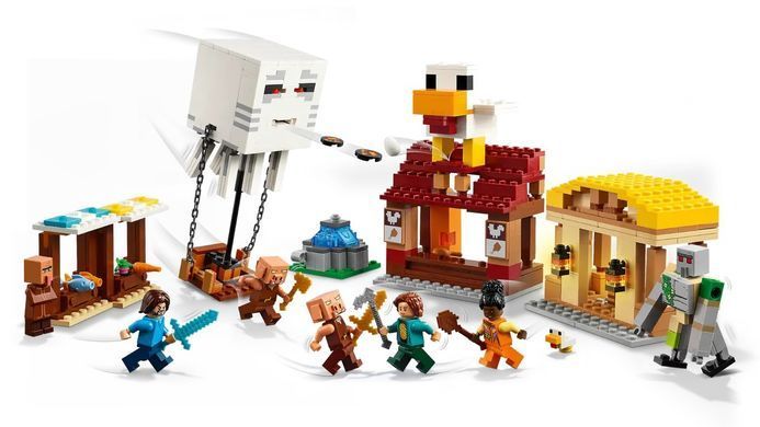 Конструктор LEGO Minecraft Напад на село з повітряною кулею Ґаст (389505)