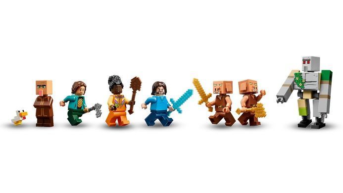 Конструктор LEGO Minecraft Напад на село з повітряною кулею Ґаст (389505)