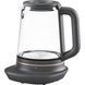 Електрочайник Electrolux 1,7л, Strix, скло, заварник, підтримка темп, чорний (351049) E7GK1-8BP