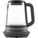 Електрочайник Electrolux 1,7л, Strix, скло, заварник, підтримка темп, чорний (351049) E7GK1-8BP