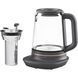 Електрочайник Electrolux 1,7л, Strix, скло, заварник, підтримка темп, чорний (351049) E7GK1-8BP