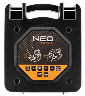 Вакуумная присоска NEO Tools 56-800 с насосом для плитки и стекла, 160 кг, в кейсе. 56-800 фото