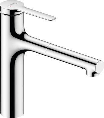 Смеситель для кухни Hansgrohe Zesis M33, дл.излива - 231мм, вытяжной, 1 рычаг, KM160, хром