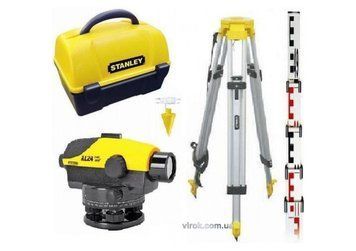 Нівелір оптичний STANLEY "AL24 GVP" з штативом і геодезичною лінійкою l= 5 м