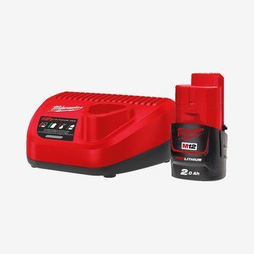 Енергокомплект MILWAUKEE, M12 NRG-201 (+ заряд.пристрій, 1 акум.Х 2Аг)