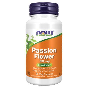 Пасифлора (екстракт квітів), Passion Flower, Now Foods, 350 мг, 90 кап
