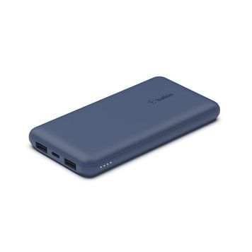 Акумулятор портативний літій-іонний Power Bank Belkin 10000мА·год, 15Вт, 2хUSB-A/USB-C, блакитний
