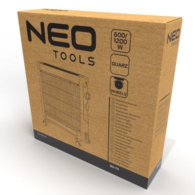 Кварцовий інфрачервоний обігрівач Neo Tools 90-111, 600/1200 Вт