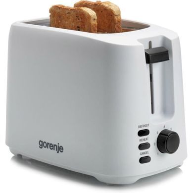 Gorenje Тостер, 850Вт, функц. розморожування, автовідключення, пластик, білий (376351) T700XG фото