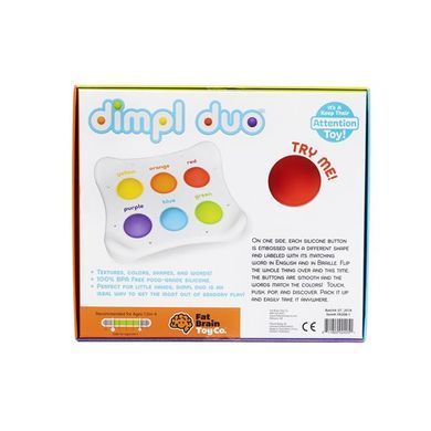 Іграшка-антистрес Fat Brain Toys Dimpl Duo Брайль Колір Форма Назва (FA208-1) dt_9462 фото