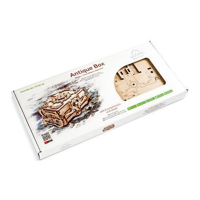Деревянный механический 3D конструктор Ugears Антикварная шкатулка (70089) dt_93600 фото