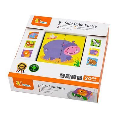Дерев'яні кубики-пазл Viga Toys Звірята (50836) dt_79200 фото