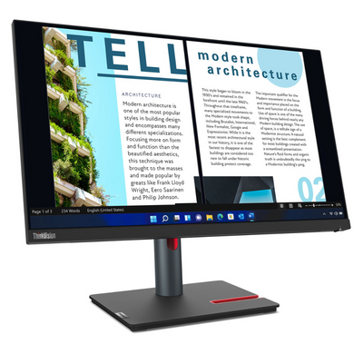 23,8 "16: 9 IPS RC Monitor, 2560x1440, 4 мс, 60 Гц, HDR10, 1xhdmi 2,0/1xdp 1,4/1xdp Out/4xusb 3,2/1xu Lenovo p24h-30 3702727 фото