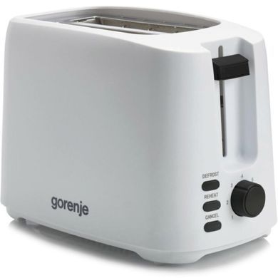 Gorenje Тостер, 850Вт, функц. розморожування, автовідключення, пластик, білий (376351) T700XG фото