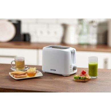Gorenje Тостер, 850Вт, функц. розморожування, автовідключення, пластик, білий (376351) T700XG фото