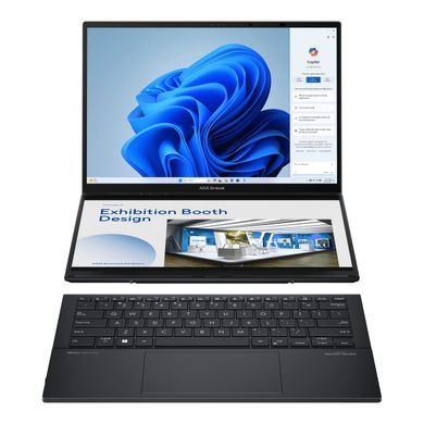 ASUS Ноутбук Zenbook Duo UX8406MA-PZ074W 14" 3K OLED, Intel Ultra 9 185H, 32GB, F2TB, UMA, Win11, Серый 90NB12U1-M008Z0 фото
