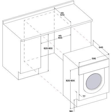 Whirlpool Встр. стир.-сушильная машина BIWDWG75148 BIWDWG75148 фото