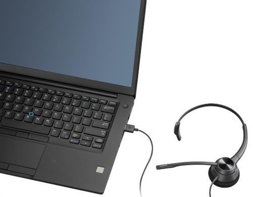 Гарнітура комп'ютерна моно On-ear Poly EncorePro 310, USB-A, всеспрямований, чорний (376380) 767G1AA фото